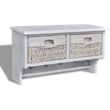  Zidna polica bijela 60 x 23,5 x 33 cm od drva paulovnije | shoptok.hr