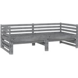  Dnevni ležaj na izvlačenje sivi od borovine 2 x (90 x 200) cm | shoptok.hr