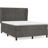  Box spring posteljni z vzmetnico temno siv 140x190 cm žamet, (20900768) | Shoptok.si