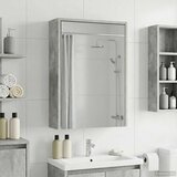  Kupaonski ormar s ogledalom Betonski sivi 43 x 16 x 62.5 cm | shoptok.hr