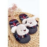 Boto Children's slippers with thick sole and gray bear Dasca | Shoptok.si