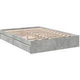  Posteljni okvir s predali betonsko siv 140x190cm inženirski les | Shoptok.si