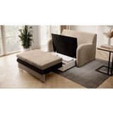 ELTAP Svetlo rjava žametna raztegljiva sedežna garnitura 130 cm Ario – | Shoptok.si