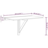  zidni stolić Siva boja betona 100x60x56 cm drveni | shoptok.hr