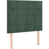  Posteljno vzglavje temno zeleno 100x5x118/128 cm žamet, (20953882) | Shoptok.si