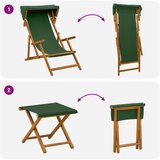  Ležaljka 4 pcs 3 Pozicija Čvrsto drvo eukaliptusa Zelena | shoptok.hr