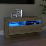 TV ormarić s LED svjetlima boja hrasta sonome 80x35x40 cm | shoptok.hr