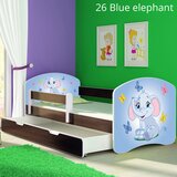  Otroška postelja ACMA z motivom, stranica wenge + predal 180x80 cm 26 Blue Elephant | Shoptok.si