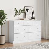  The Living Store Predalnik ALTA bel 112x35x73 cm trdna borovina - Predalnik, (21441046) Cene