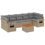 Maison Chic Seti vrtnega pohištva - Vrtna garnitura - Vrtni pohištvo set 8-delna z blazinami bež poli ratan, (21800212) | Shoptok.si