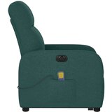 vidaXL Električni masažni naslonjač na podizanje tkanina tamnozeleni | shoptok.hr