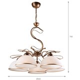  Luster na lancu COBRA 5xE27/60W/230V bronza/patina | Eponuda.com