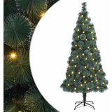 vidaXL Umestno božično drevo z LED lučmi Zelena 40 x 40 x 180 cm PET u