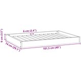  Krevet za psa Vosak smeđa 101,5 x 74 x 9 cm Čvrsto borovo drvo | shoptok.hr