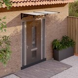 Maison Chic Nadstrešek - Senčniki za vrata črn in prozoren 152,5x90 cm polikarbonat, (22039838) | Shoptok.si