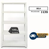  Polica metal-metal Drumy 180x100x40cm 5x100kg Bela | ePonuda.com