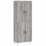 vidaXL Visoka komoda siva sonoma 69,5x34x180 cm inženirski les, (20804801) Cene