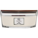 WoodWick Linen mirisna svijeća s drvenim fitiljem (hearthwick) 453.6 g | shoptok.hr