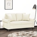  Dvosjed s ukrasnim jastucima krem 120 cm baršunasti | shoptok.hr