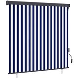 vidaXL Zunanje rolo senčilo 160x250 cm modro in belo Cene