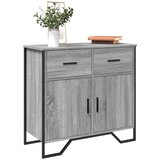vidaXL Komoda siva sonoma 79,5x35,5x74,5 cm inženirski les | Shoptok.si