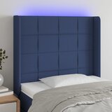  LED uzglavlje plavo 103 x 16 x 118/128 cm od tkanine | shoptok.hr