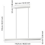 Eglo 901833 - led rgbw prigušiva luster na sajli bolognano-z LED/19W/230V siva | Eponuda.com