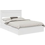 vidaXL Postelja s shranjevanjem Bela 160 x 200 cm Konstruiran les, (5000105309) | Shoptok.si