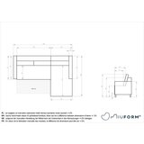 Miuform Tamno siva sklopiva kutna garnitura od samta (s desnim kutom) Lofty Lilly – | shoptok.hr