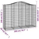  Lučne gabionske košare 2 kom 200x50x140/160cm pocinčano željezo | Eponuda.com