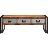 vidaXL Klubska mizica s 3 predali trden predelan les 100x50x35 cm | Shoptok.si