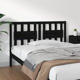  Uzglavlje za krevet crni 125,5 x 4 x 100 cm od masivne borovine | shoptok.hr