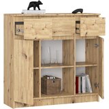 AKORD Komoda, 2 Vrata, 3 Predali In 1 Polica, Hrast Artisan, (5000332301) | Shoptok.si