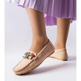 Gemre Beige loafers with leather insole Bertrand Cene
