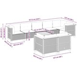 vidaXL 9-dijelni set vrtnih sofa s jastucima bež od poliratana | shoptok.hr