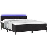 vidaXL Box Spring postelja z vzmetnico in LED črna 180x200 cm žamet | Shoptok.si