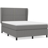  Krevet s oprugama i madracem tamnosivi 140x190 cm od tkanine | shoptok.hr