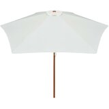  Suncobran 270 x 270 cm s drvenim stupom krem bijeli | Eponuda.ba