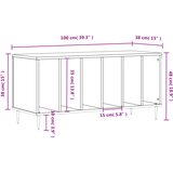 Ormarić za ploče boja hrasta 100 x 38 x 48 cm konstruirano drvo | shoptok.hr