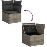  8-dijelni set vrtnih sofa od poliratana s jastucima sivi | shoptok.hr