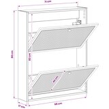  Ormar za cipele na zidu EDE 71 x 17 x 86 cm Konstruirano drvo | shoptok.hr