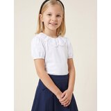 Sinsay Pamučna bluza s kratkim rukavima i ukrasnim ovratnikom | shoptok.hr