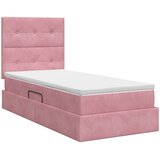 s madracem i skladištem Ružičasta 90 x 200 cm Baršun | shoptok.hr