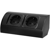 Orno utičnica za namještaj s 2 x Schuko utičnice OR-AE-1303(GS)/B, ugradbena | shoptok.hr