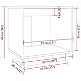  Noćni ormarići 2 kom crni 40 x 30 x 40 cm od masivne borovine | Eponuda.ba