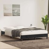 vidaXL posteljni okvir brez vzmetnice črna 140x210 cm žamet | Shoptok.si