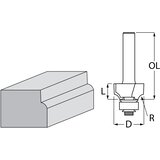 Makita glodalo za zaobljenje rubova R3,2 s ležajem, 19 mm, drška 8 mm D-48359 Cijene