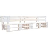 The Living Store Vrtni kavč dvosed iz palet bel les - Klop Iz Palet, (21481406) | Shoptok.si