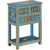 vidaXL Komoda turkizna 55x30x76 cm trden mangov les | Shoptok.si