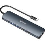 Sandberg USB-C hub razdelilnik 8K, 6-v-1 dobavljiv avgusta 2026 Cene